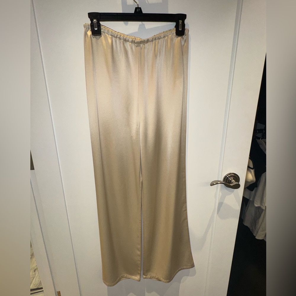 Toteme Cream Satin Pants